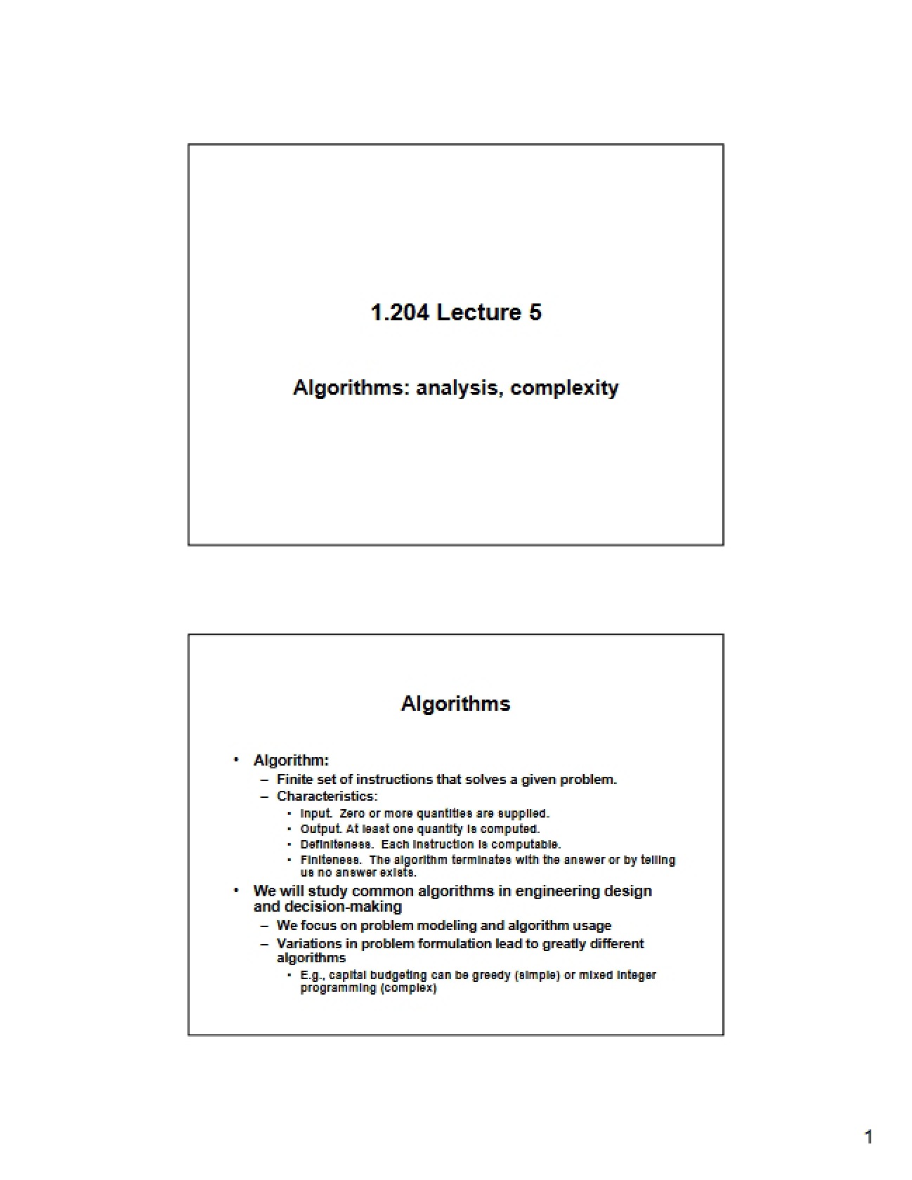 Algorithms in Computer Modeling