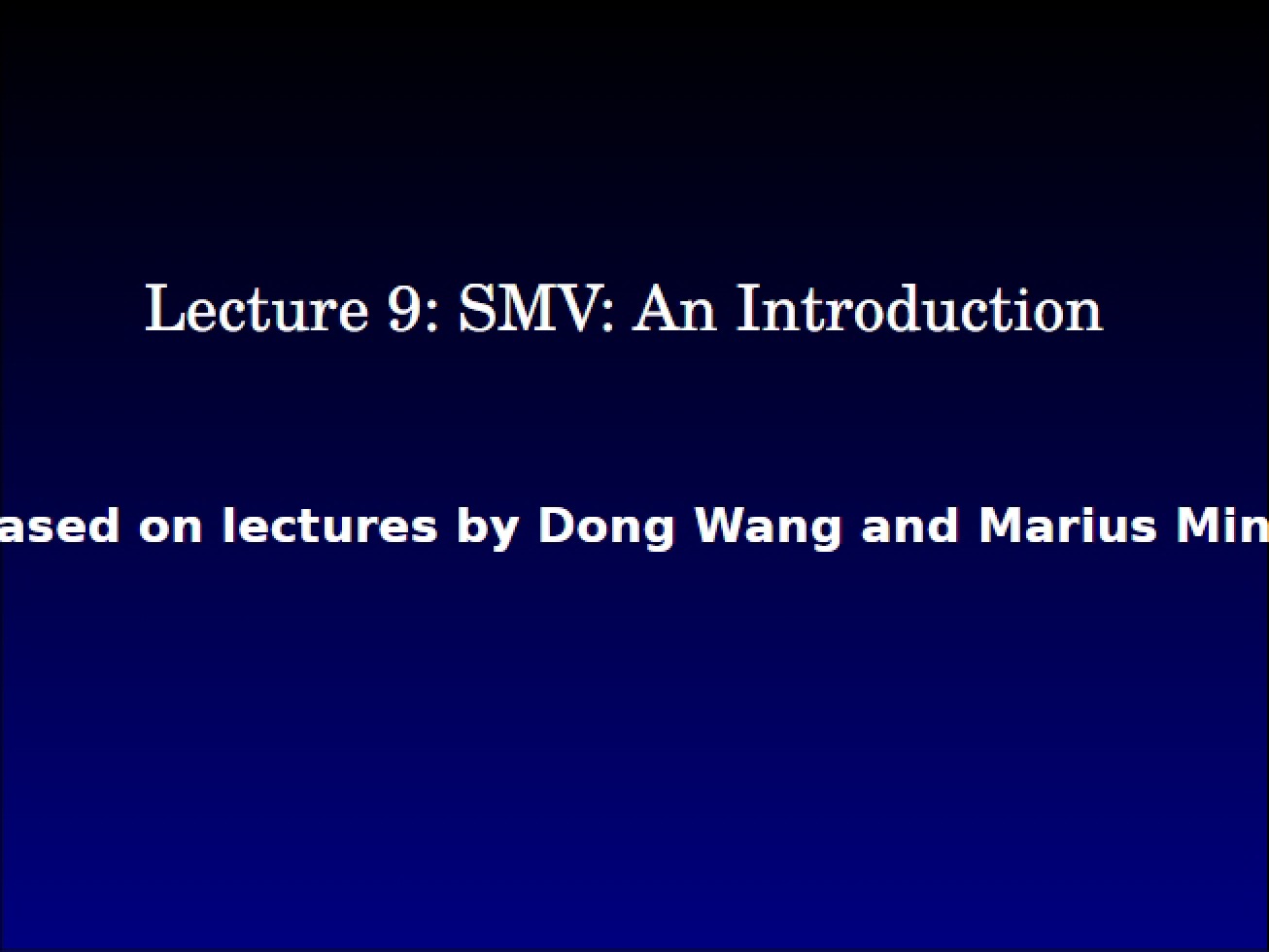Nanotech Lecture Two