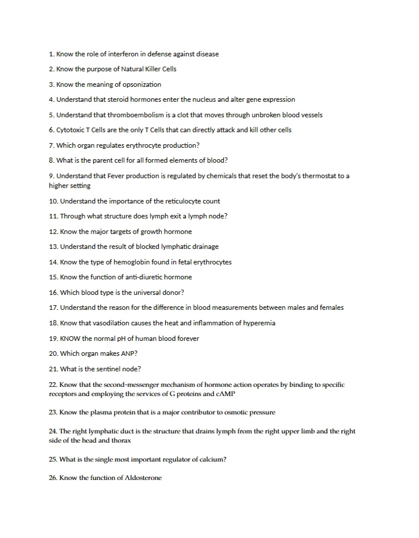 Study Guide Exam 1 (BIOL 244)