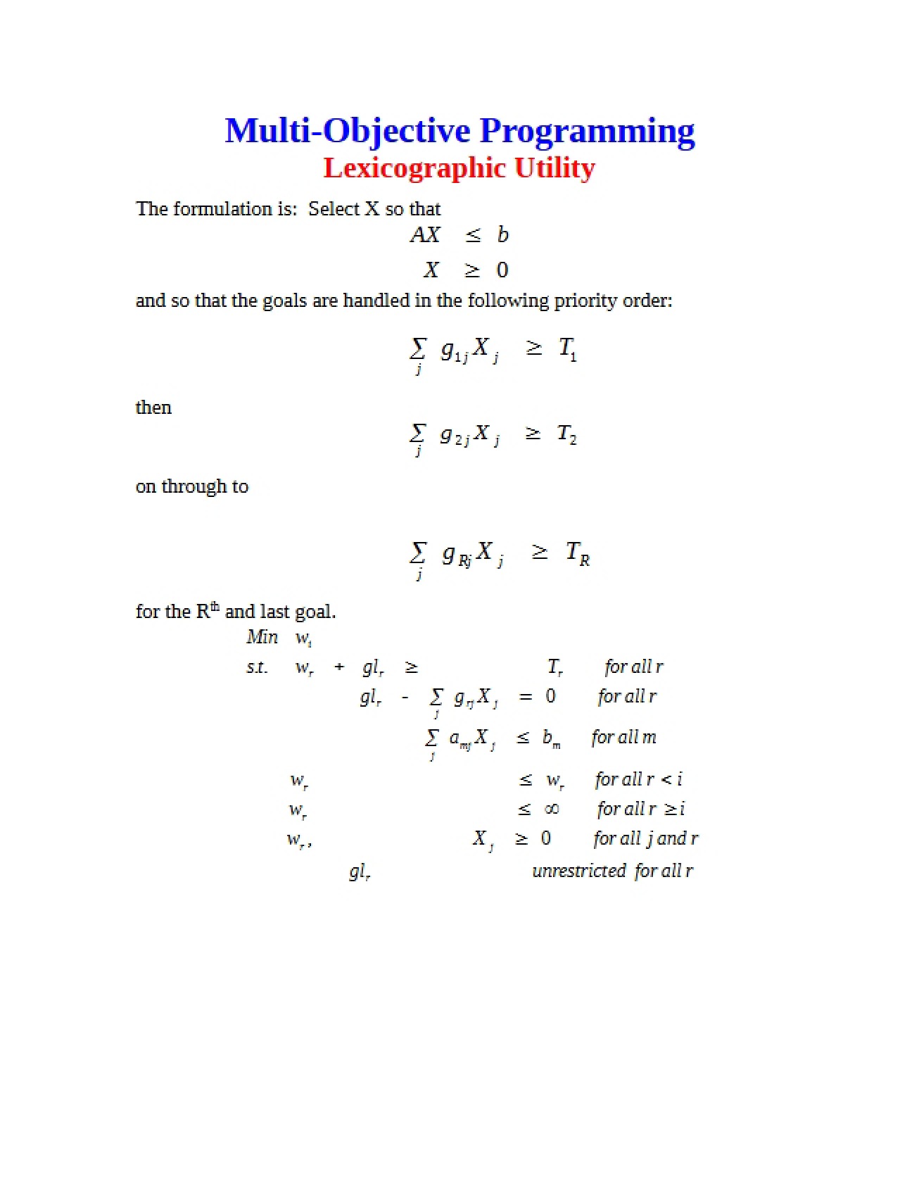 Overview of the Eleventh Chapter of Operational Research