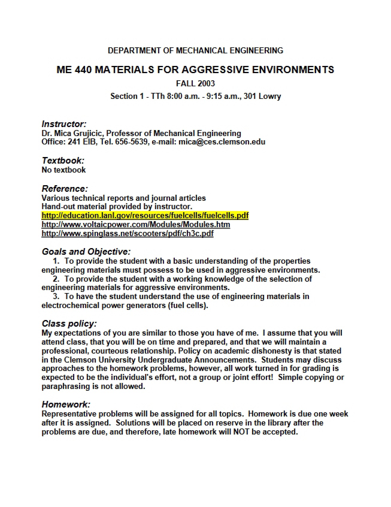 Aggressive Environments Materials (Part 1)