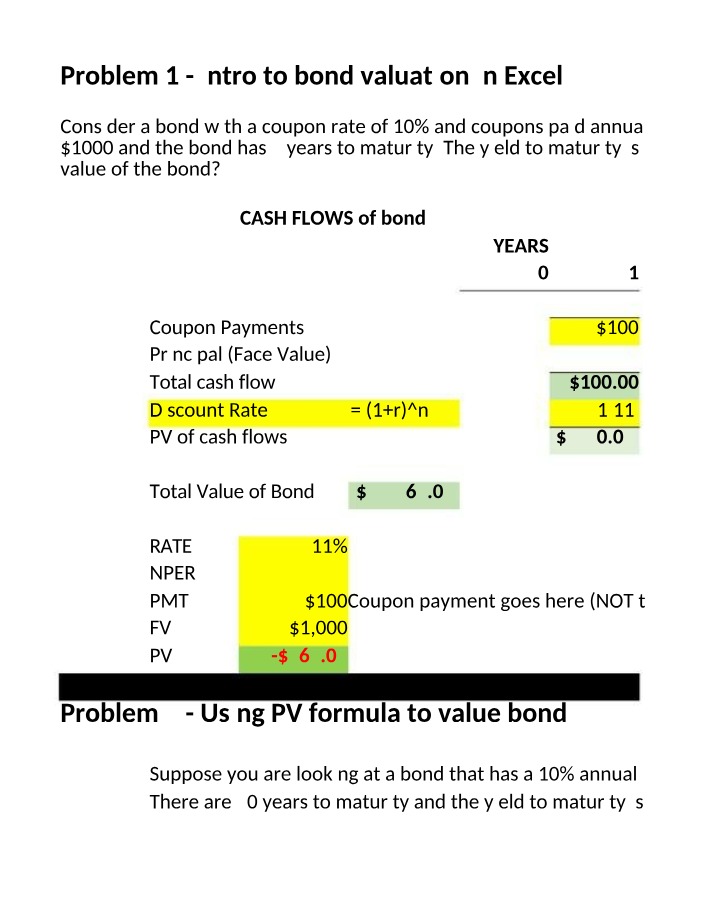 Valuing Stocks and Bonds - Practice Problems