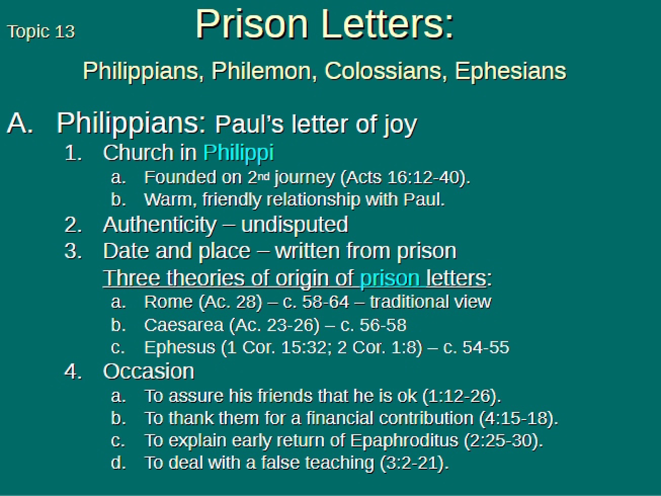 Letters from Prison (Topic 13)