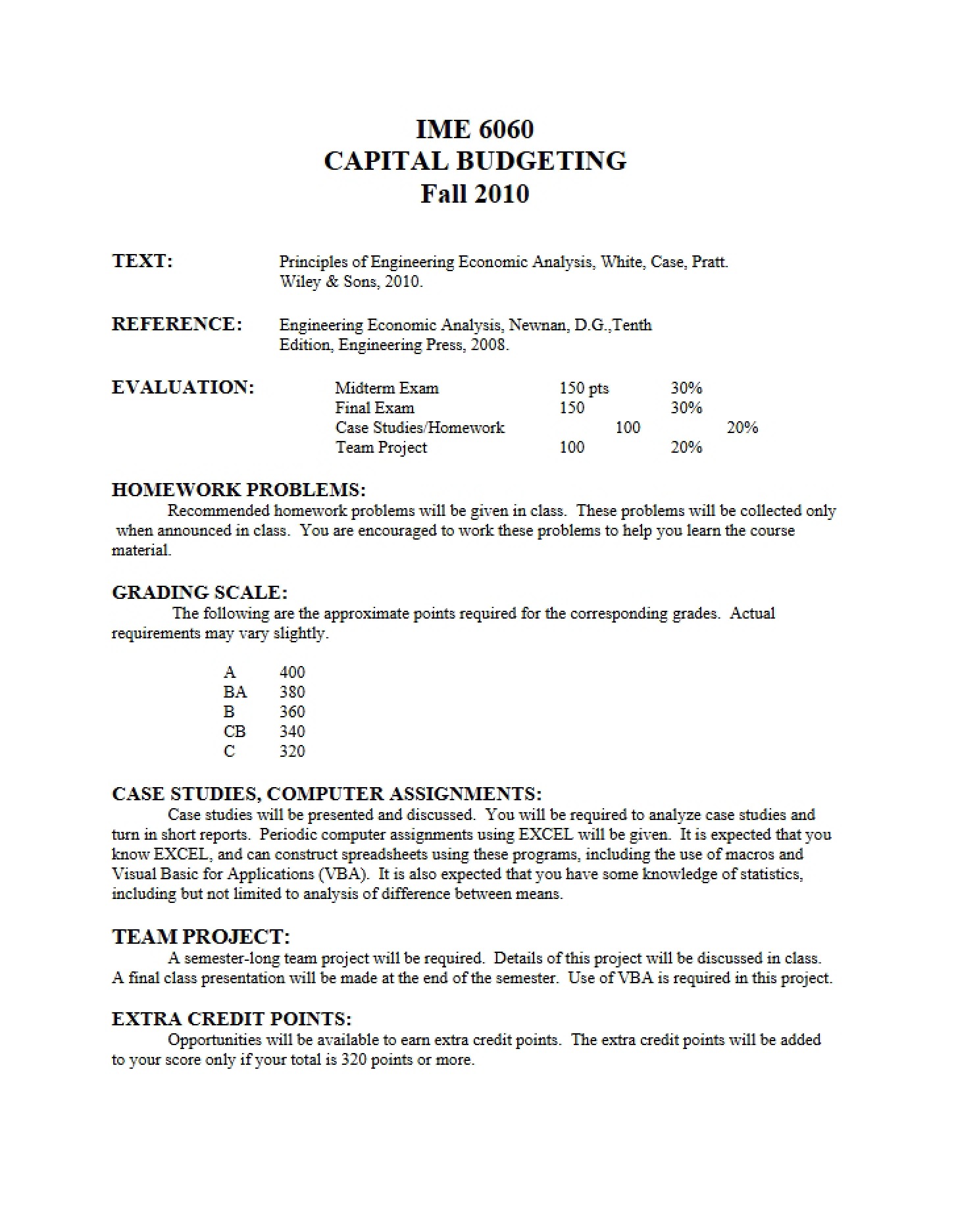 Course Syllabus