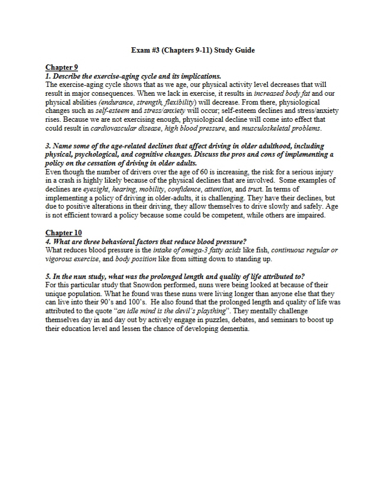 Third Exam for PDP 209