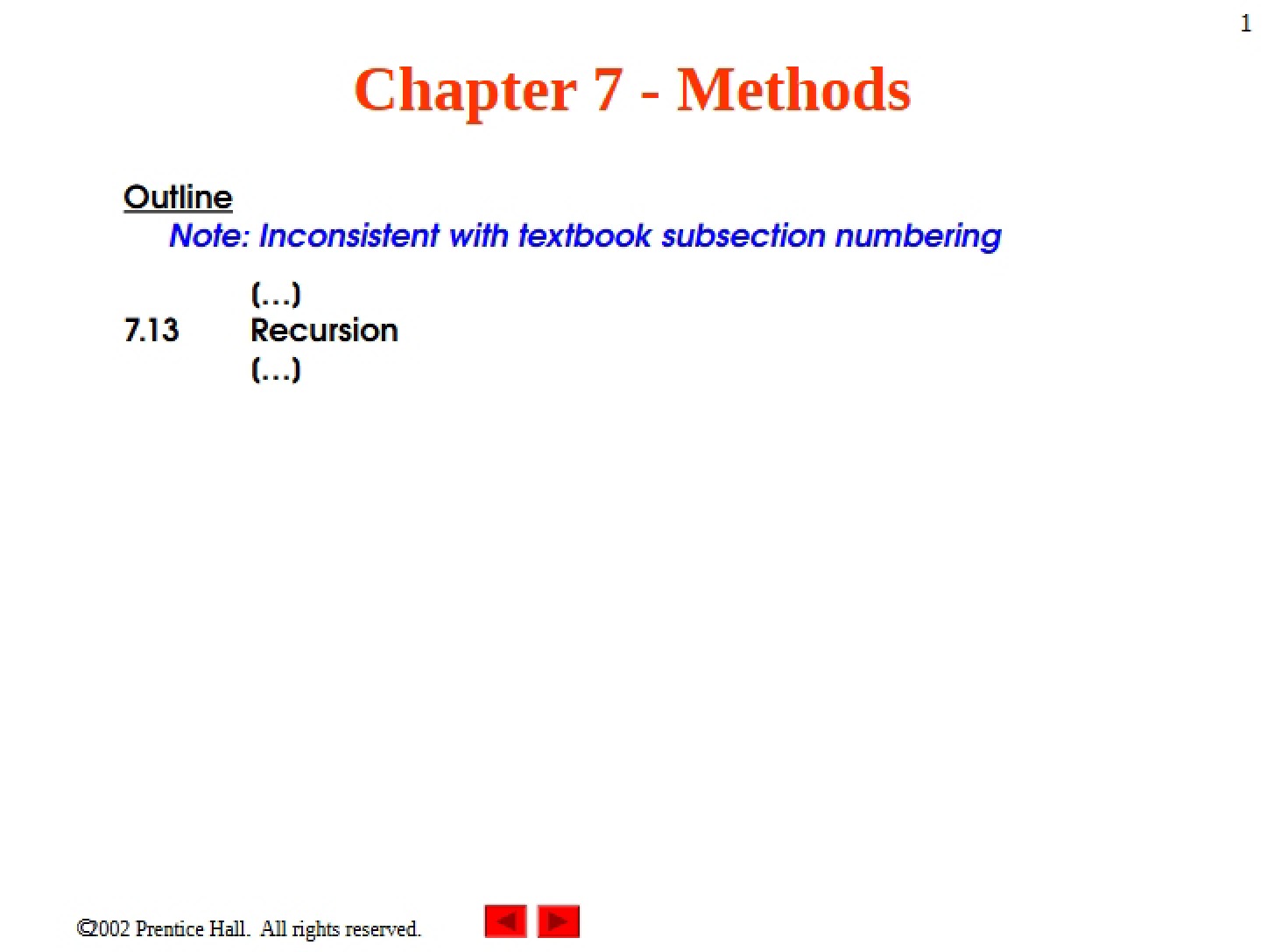Methods Chapter Seven