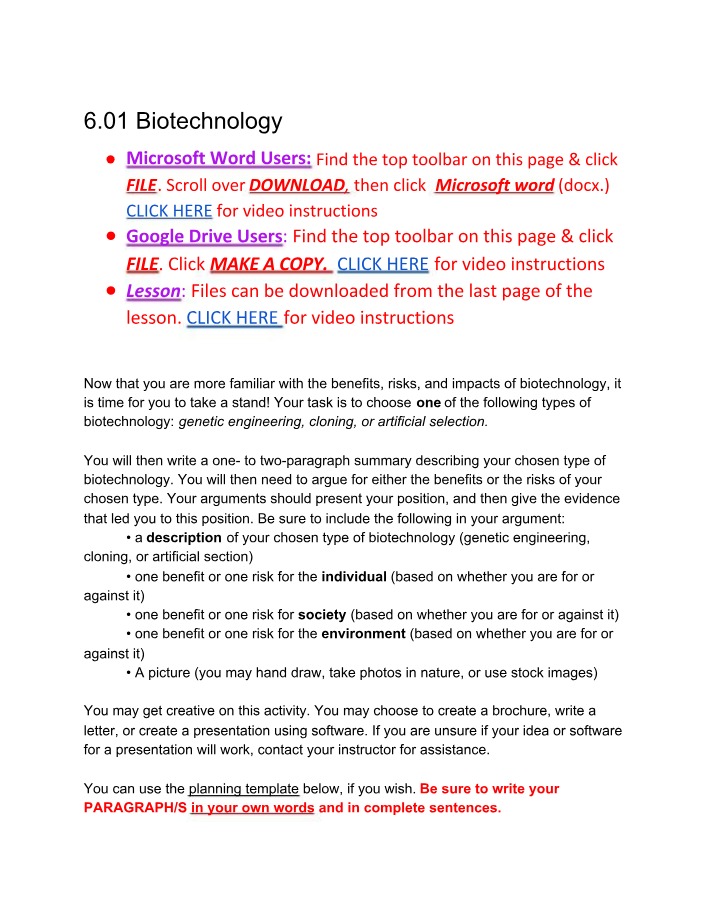Benefits and Risks of Genetic Biotechnology