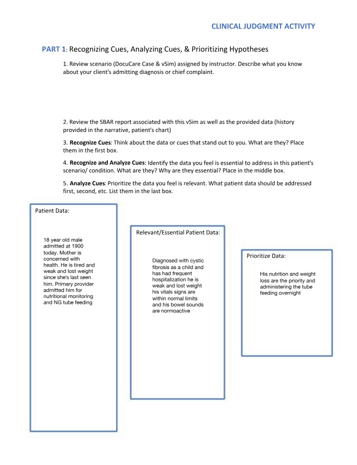 Prioritizing Patient Data for Clinical Judgment