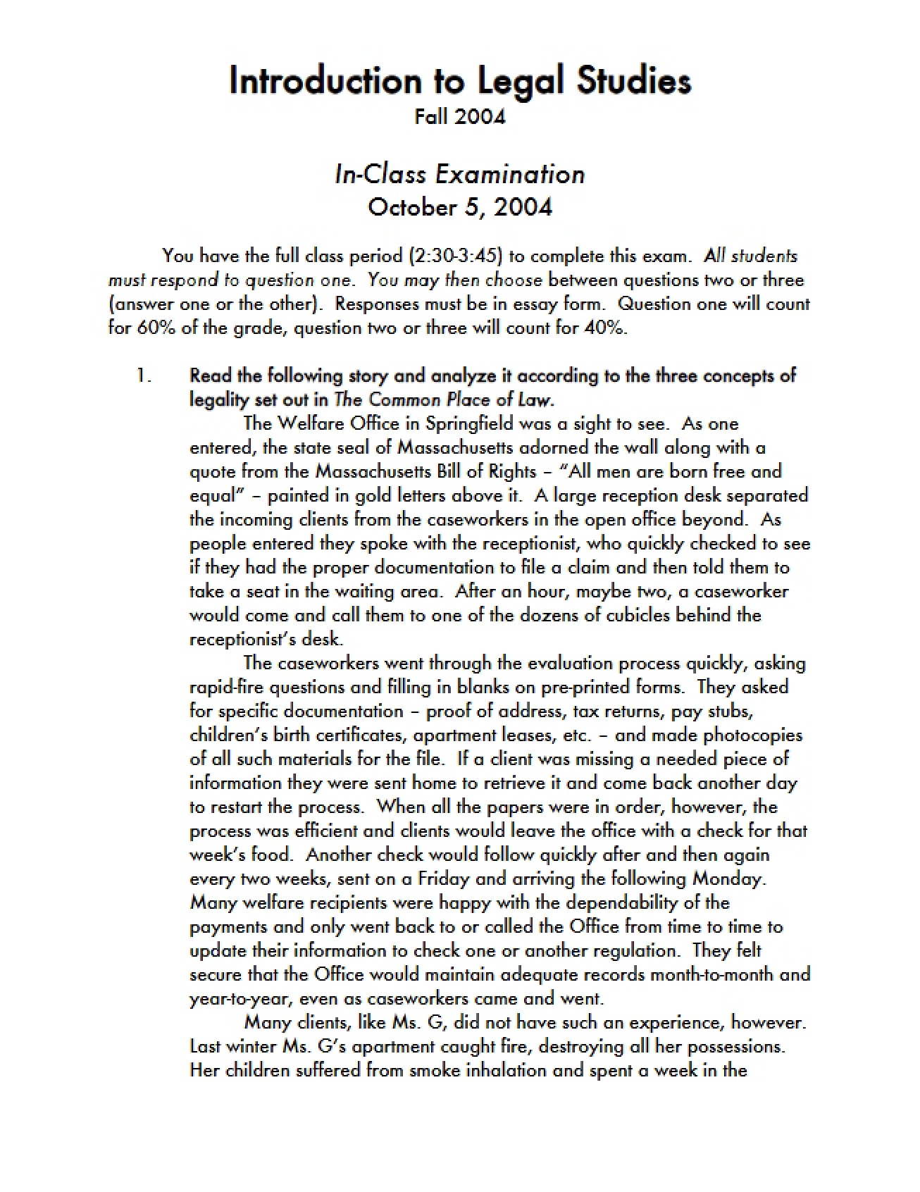 Legal Studies Overview