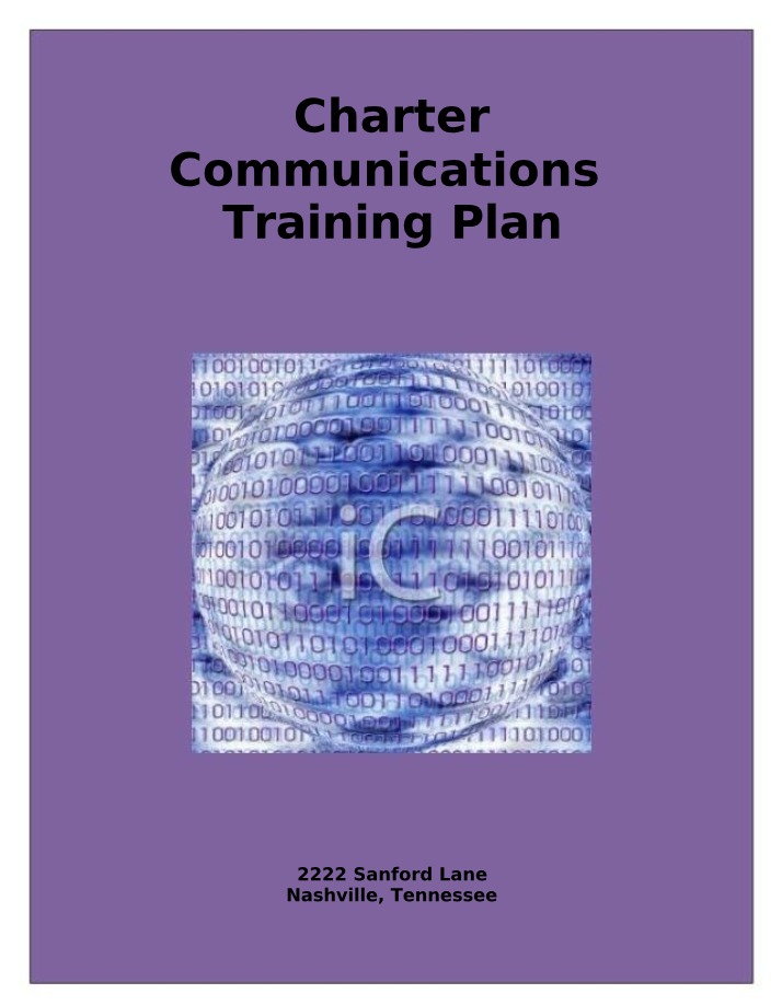 Training Plan for Charter Communications