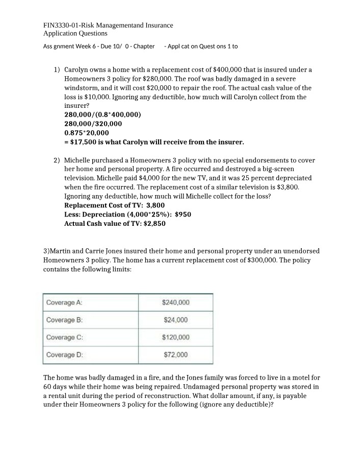 Week 6 Assignment - Chapter 22 Application Questions