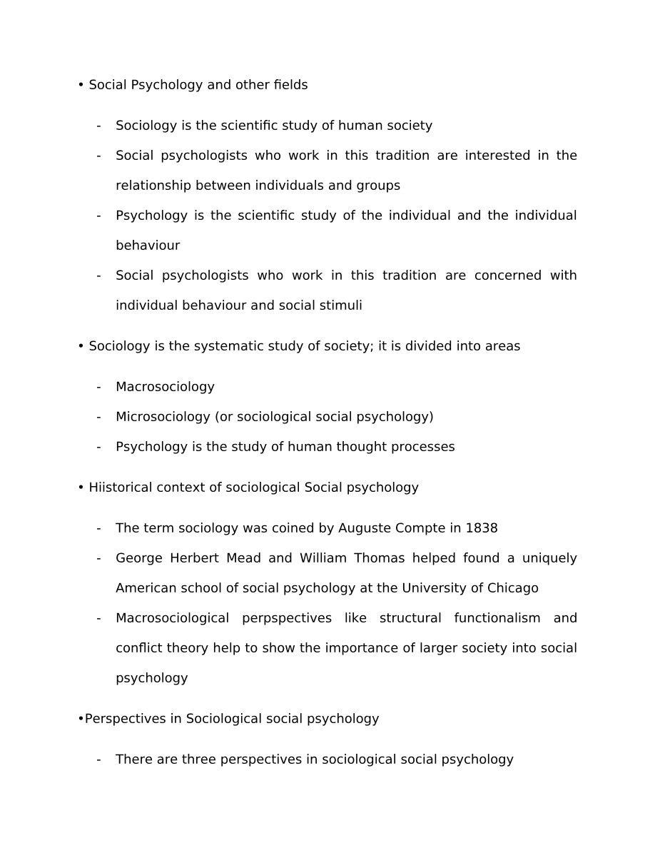 Social Psychology Notes - Concepts, Methods, and Research