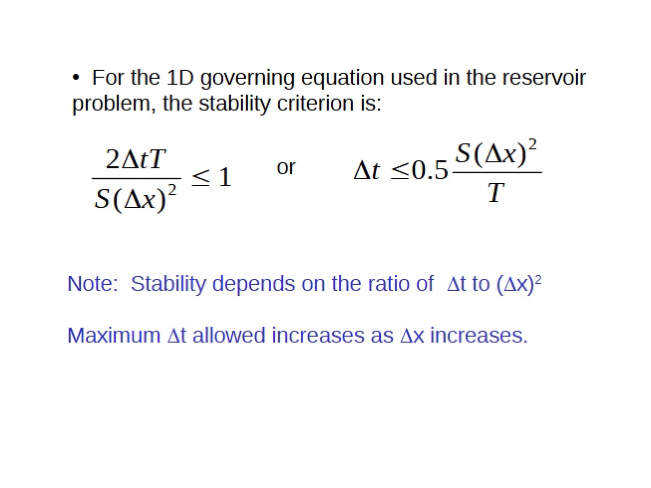 Traditional Approach Implicit Solution