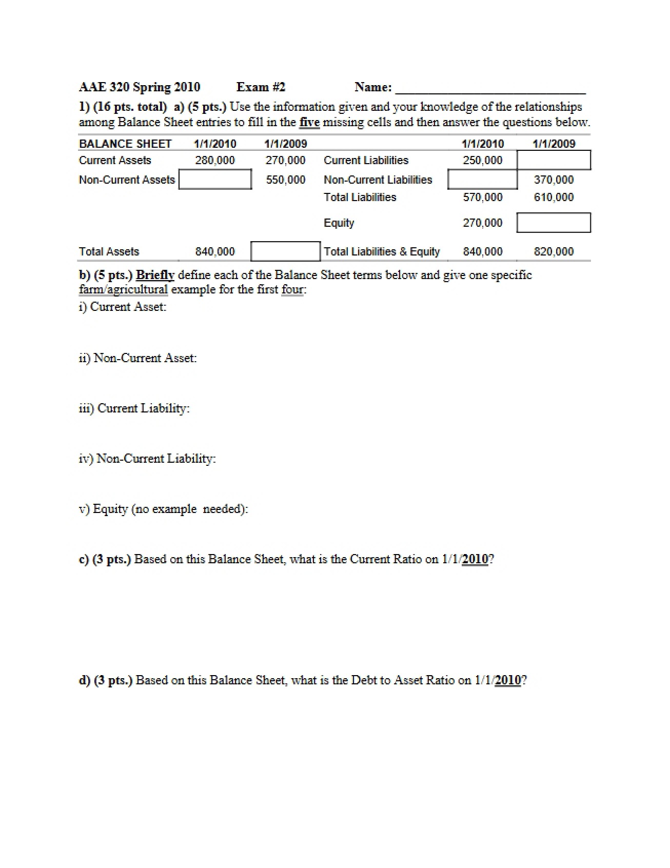 Exam 2 (AAE 320)