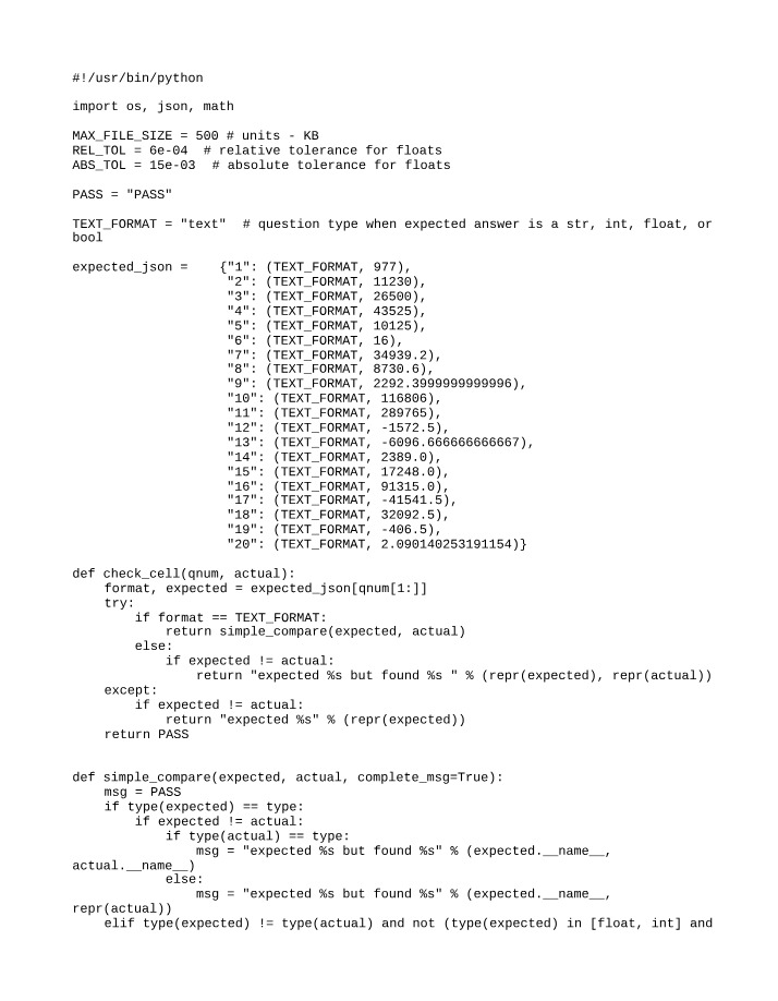 Python Script - Expected vs Actual Comparison