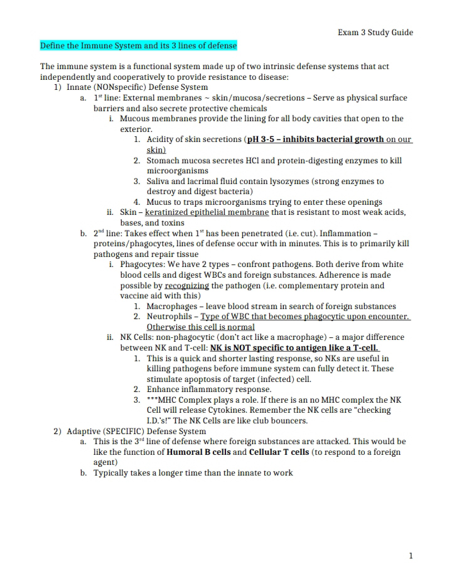 System of Immunity - Functional Anatomy and Physiology II (4)