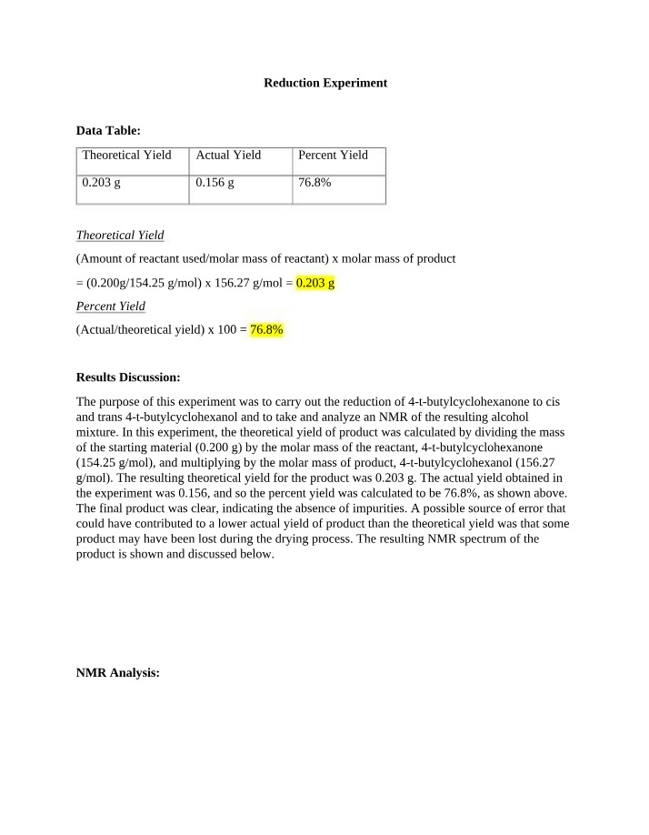 Lab Report - Reduction