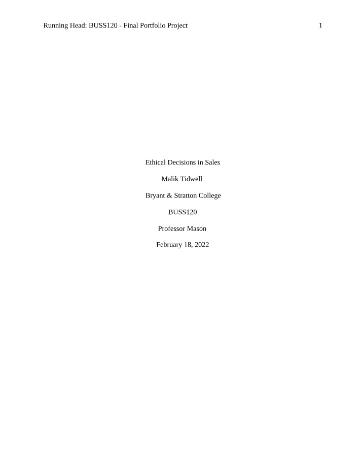 BUSS120 Final Portfolio Project Document