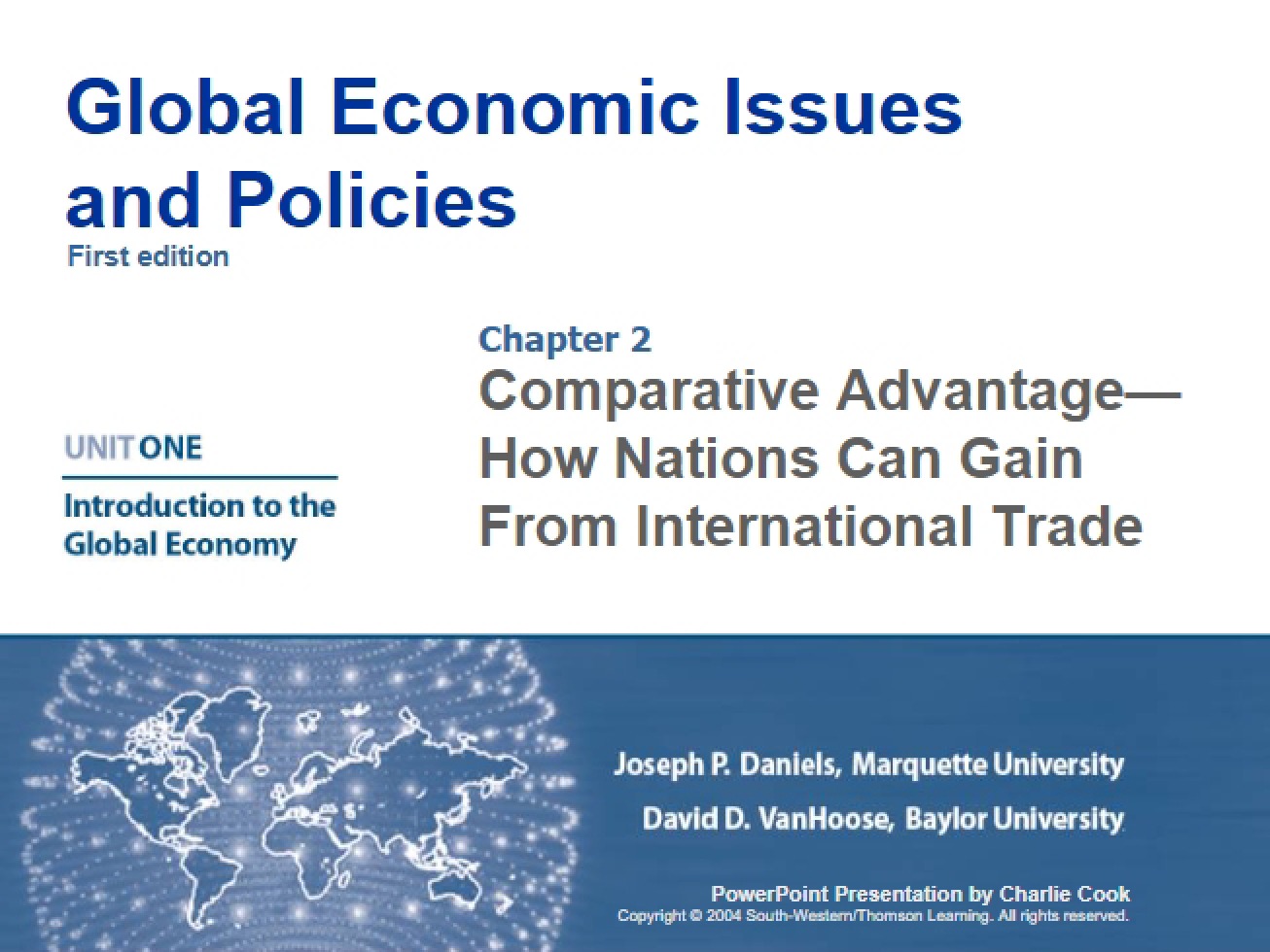 Policies and Issues in Global Economics Part 1