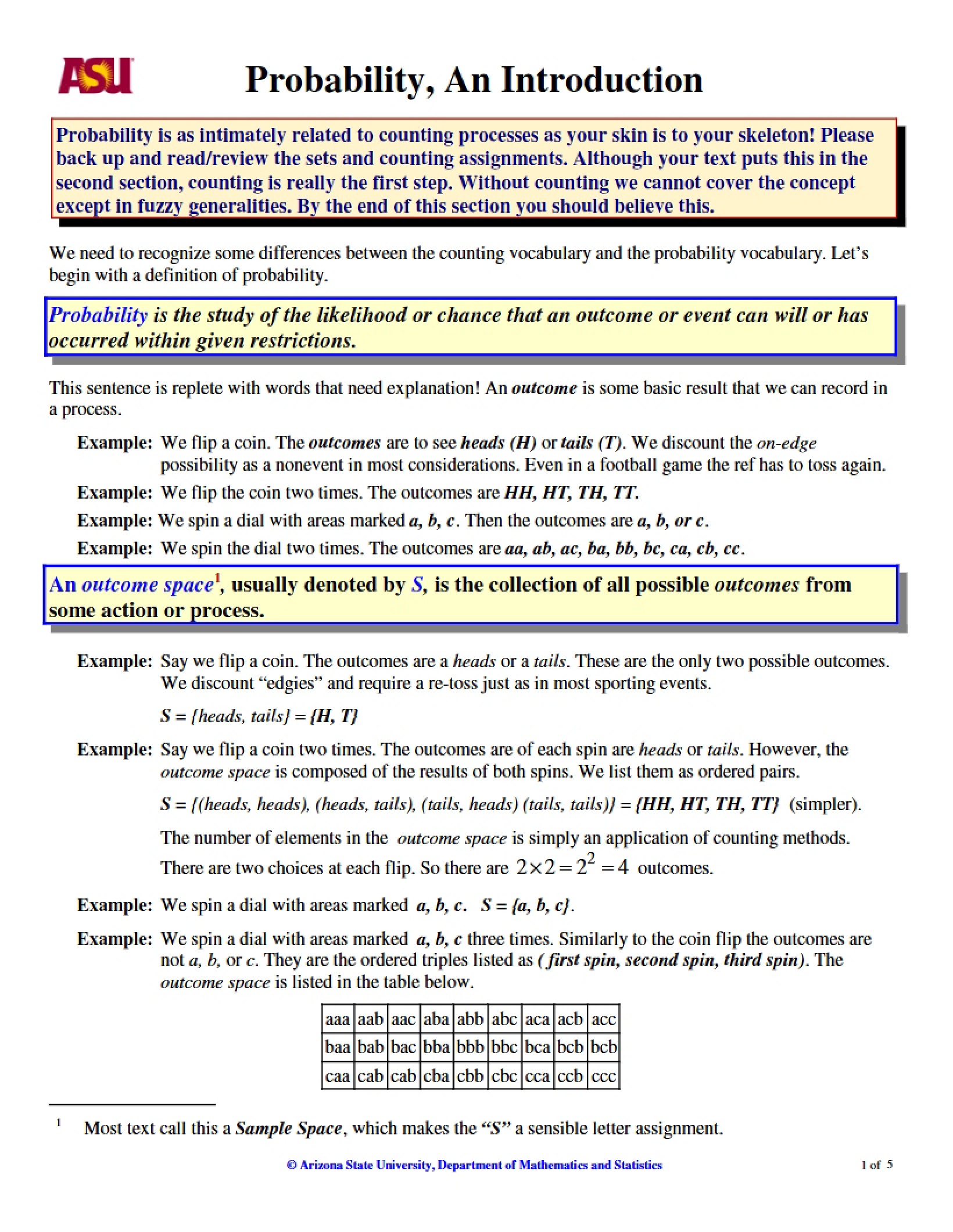Introductory Probability Concepts