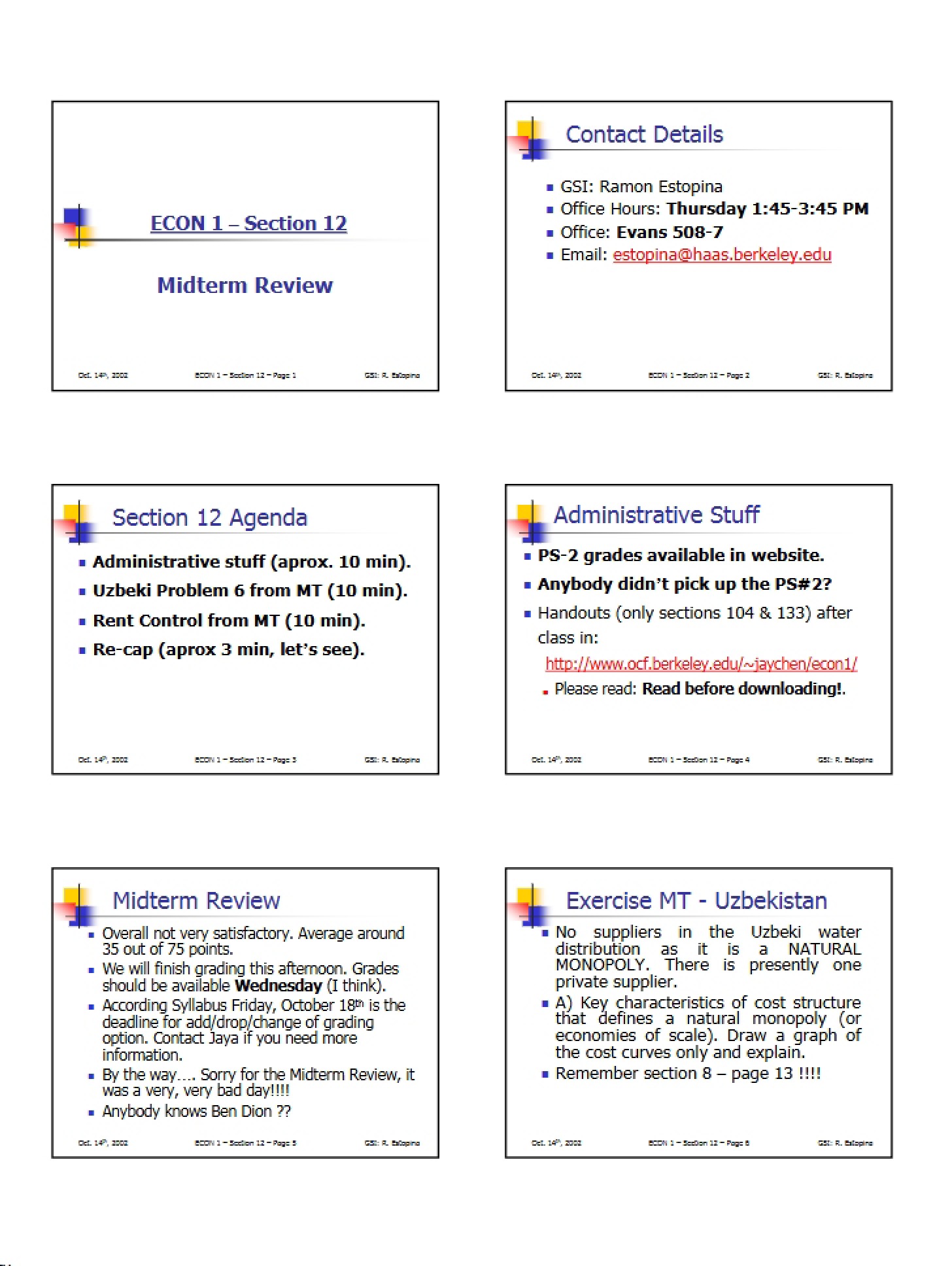 Section 12 (Econ 1)