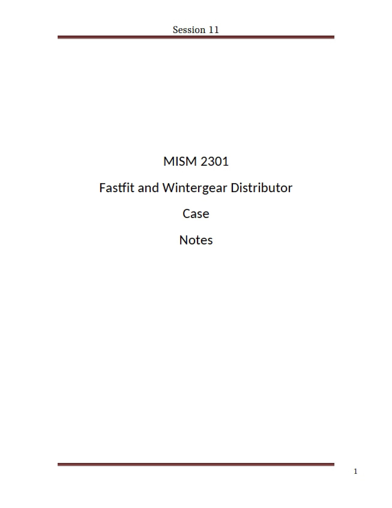 Wintergear Distributor and Fastfit
