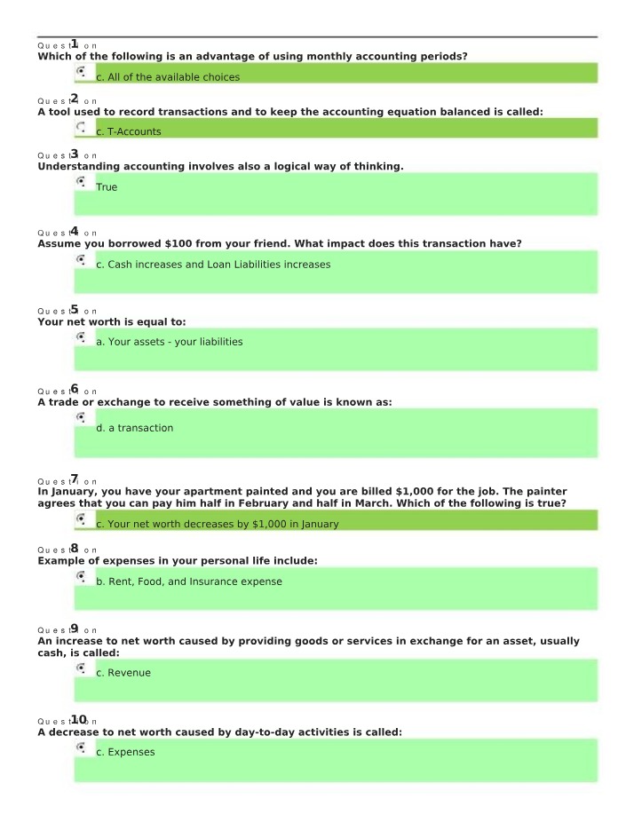 Accounting Advantages, T-Accounts, and Net Worth