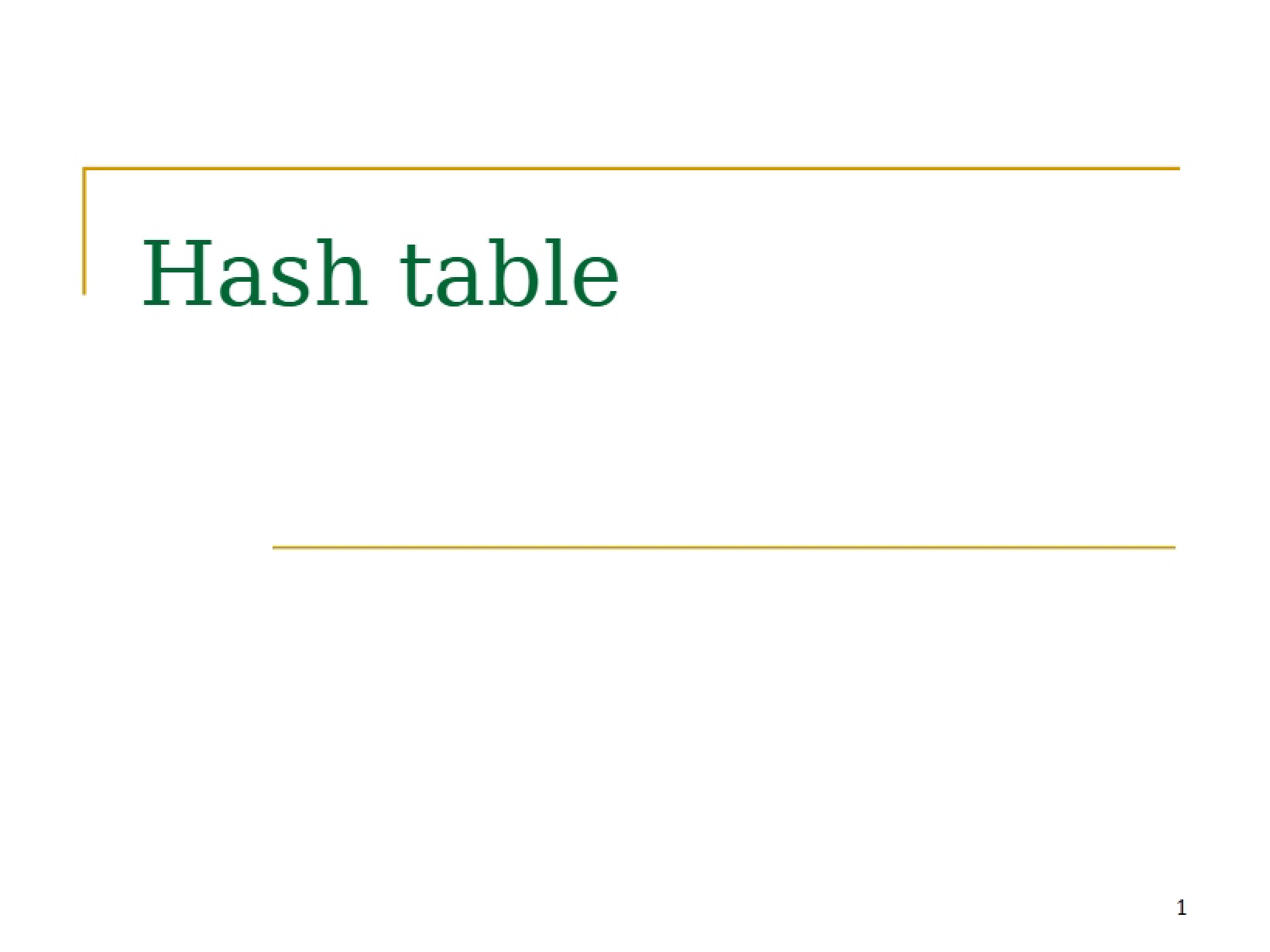 Web Development Chapter 20 (Hash Tables)