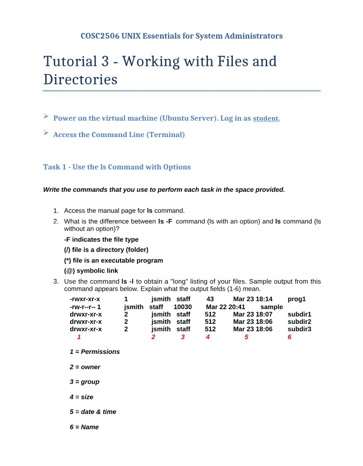 Working with Directories and Files - Tutorial 3
