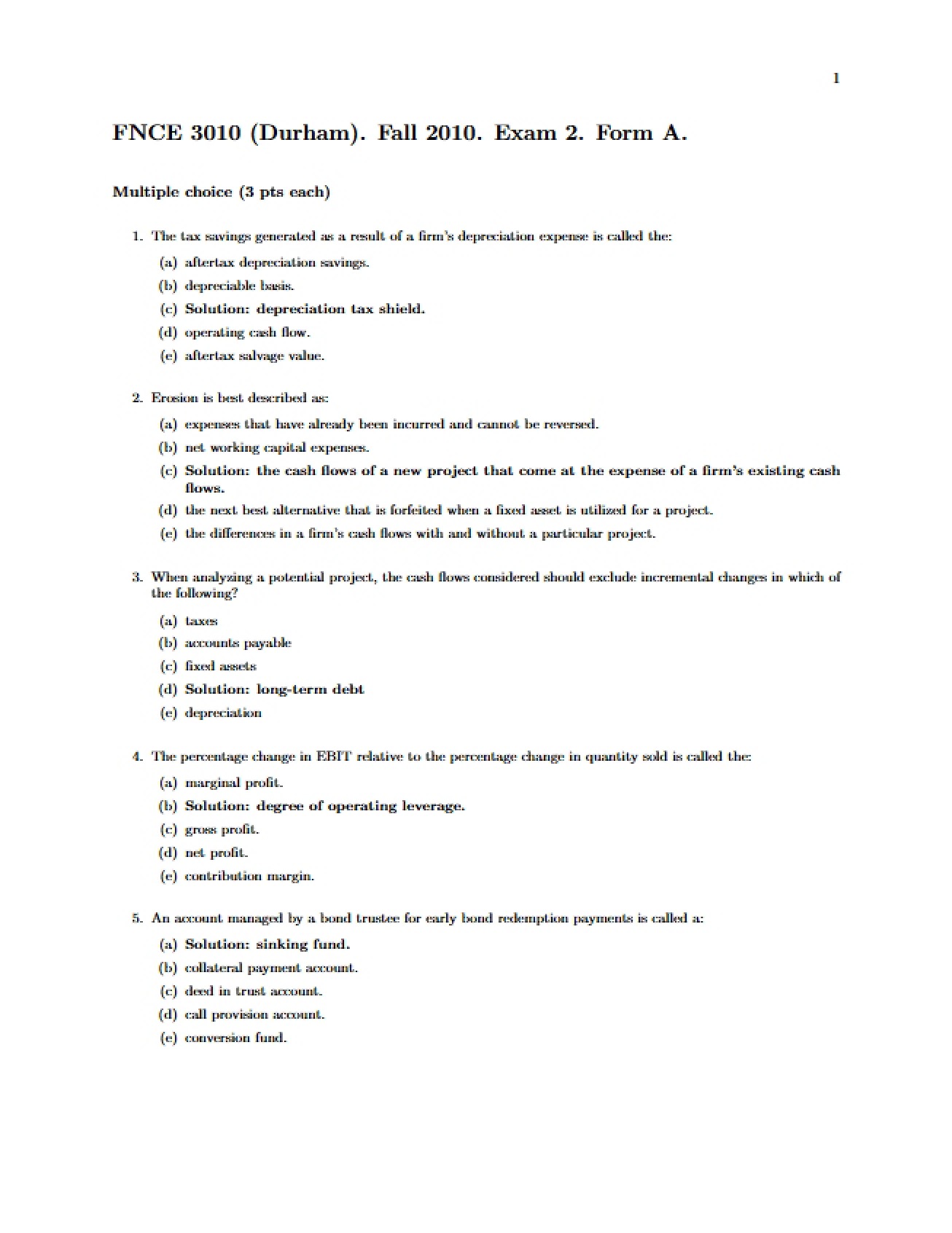Second Examination