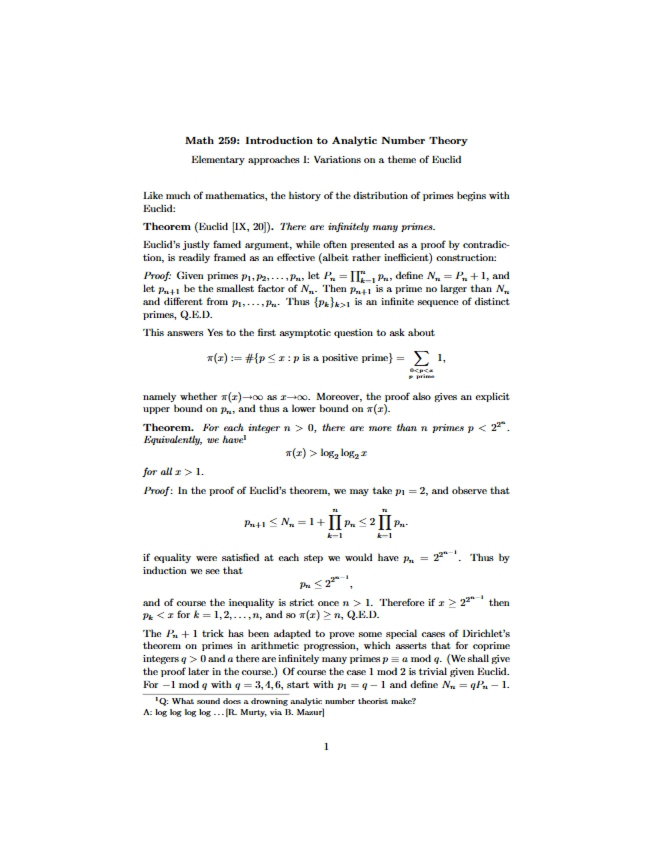 Variations on Euclidean Themes