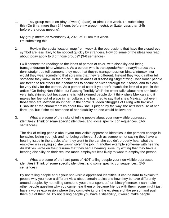 Assignment 7 for Writing