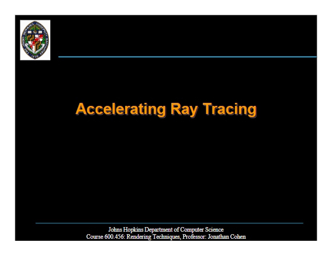 Ray Tracing Acceleration