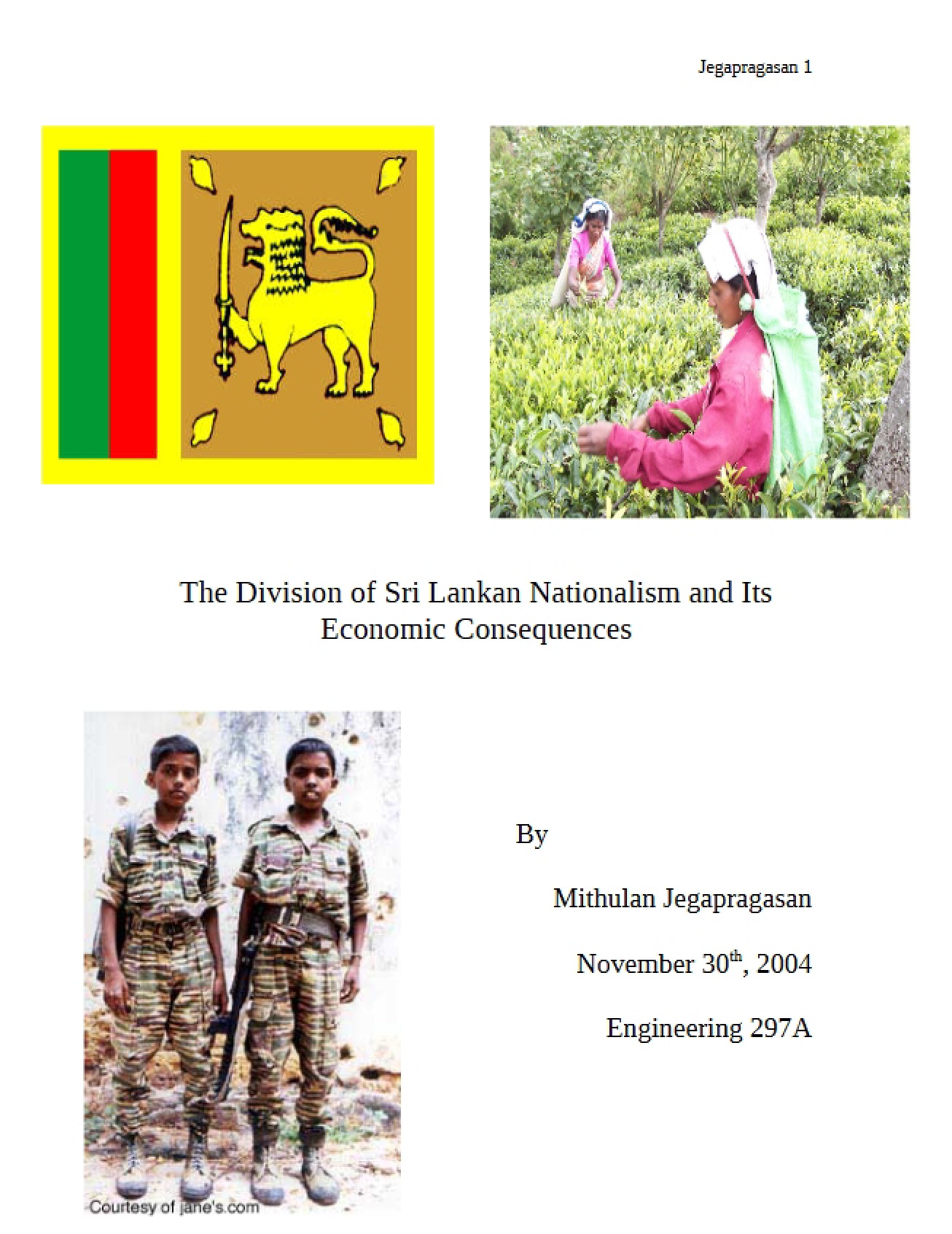 Division of Sri Lankan Nationalism and Its Economic Consequences