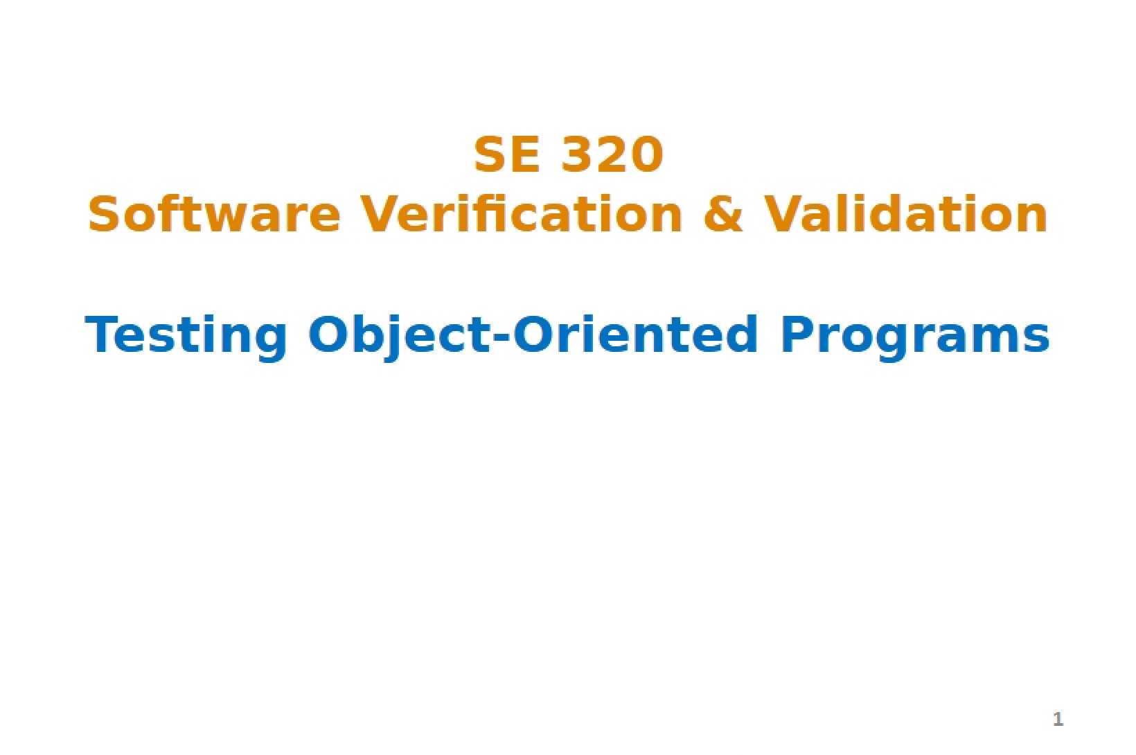 Object-Oriented Program Verification