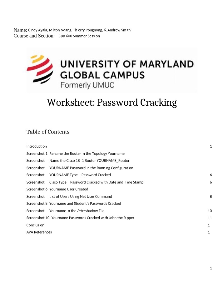 Strengthening Security and Assessing Password Cracking