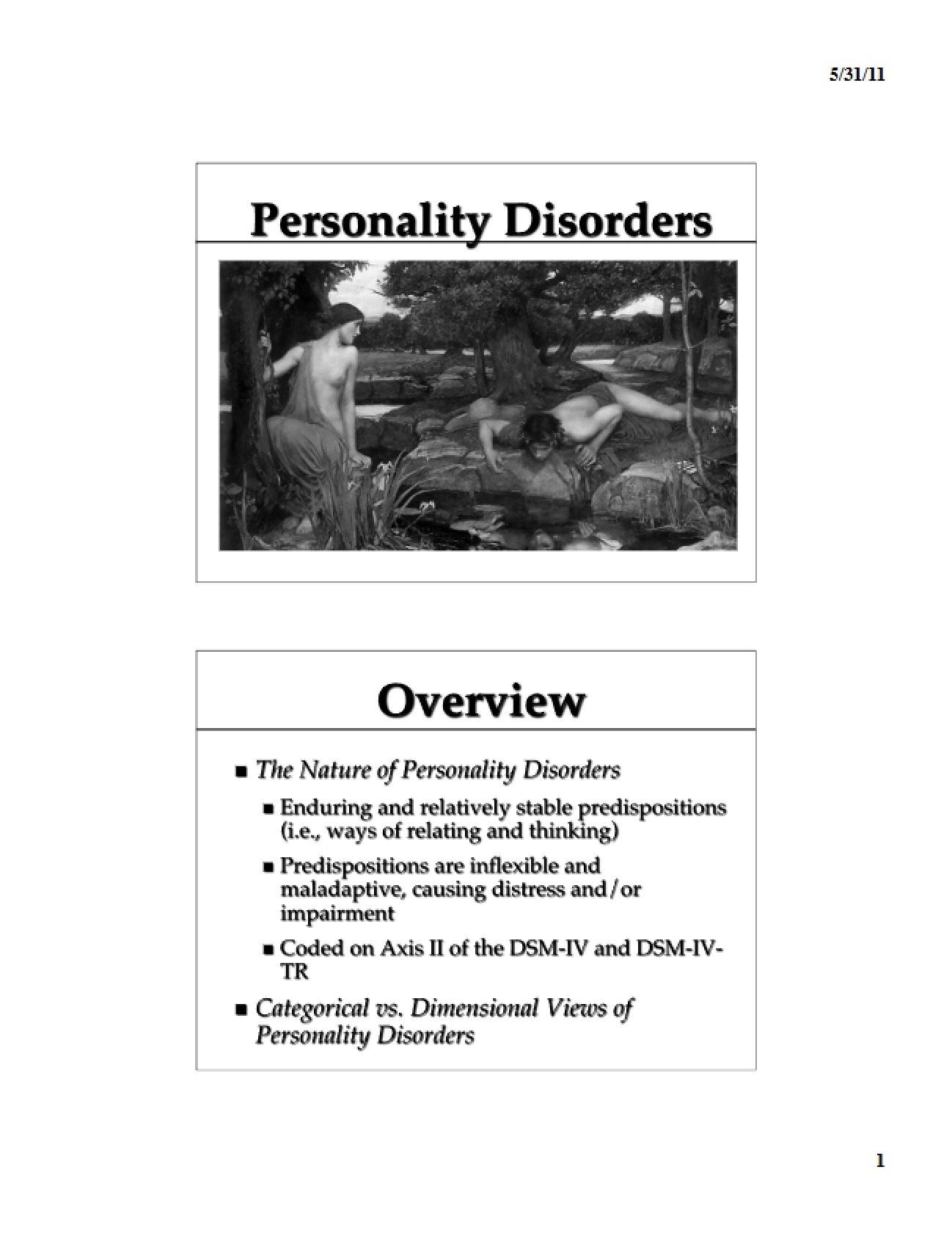 Personality-Related Psychopathology