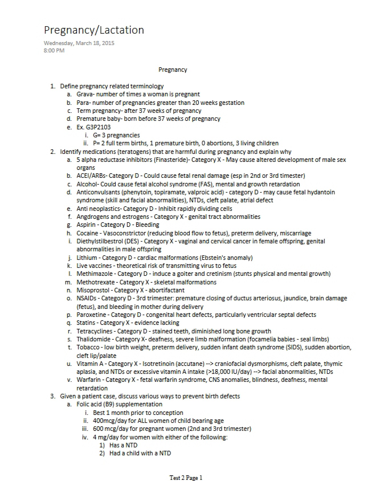 Lactation and Pregnancy