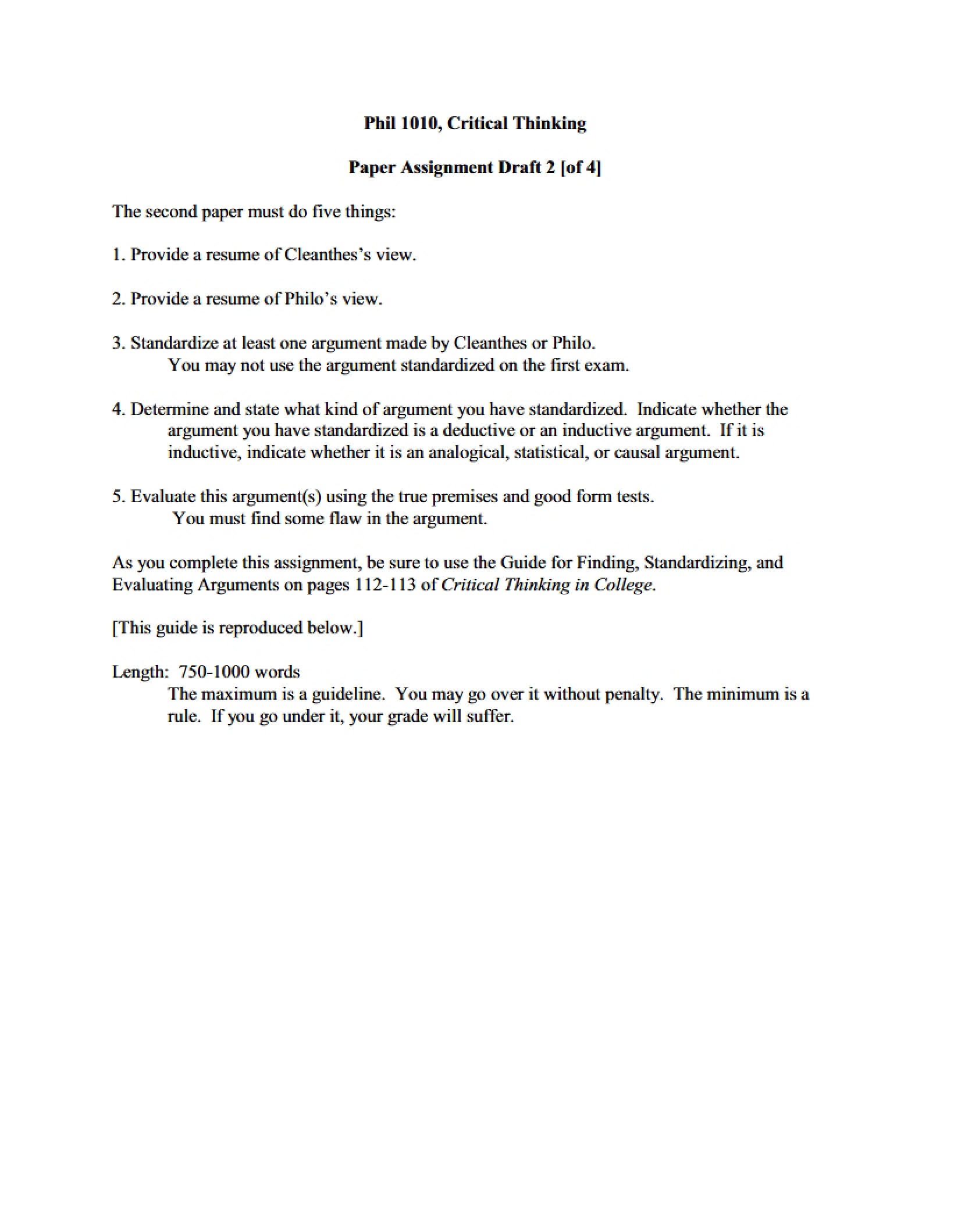 Third Document - Critical Thinking