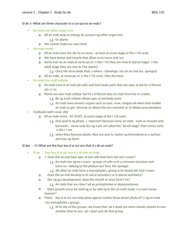 Study Guide for Chapter 13