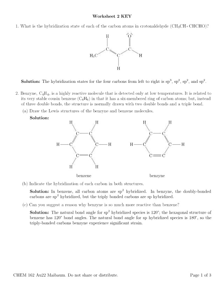 Worksheet 2 Answer Key