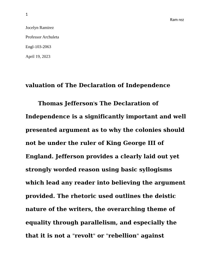 The Declaration of Independence - Unveiling Its Valuation