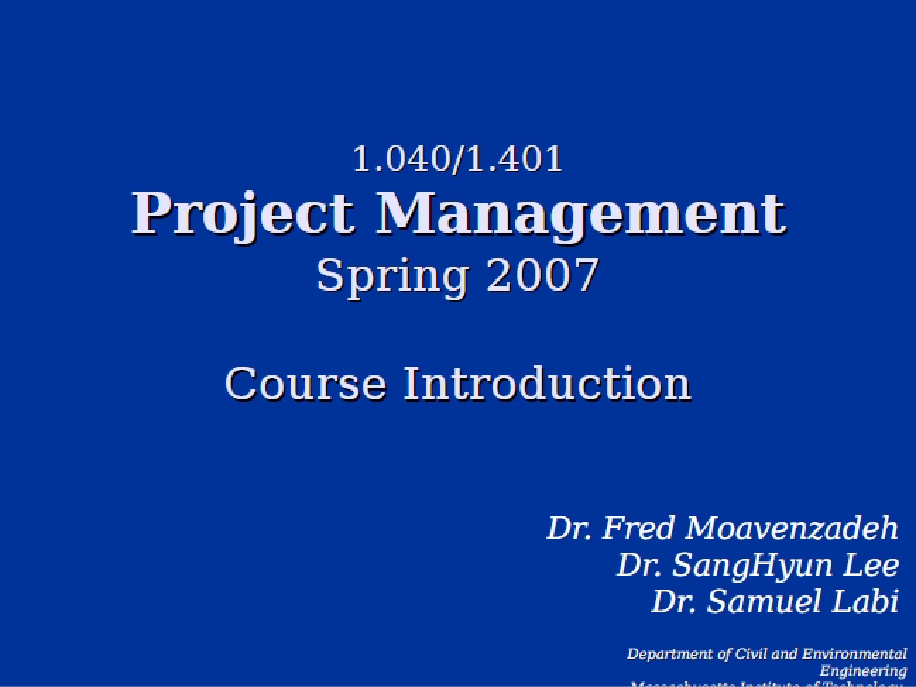 PM Course Intro
