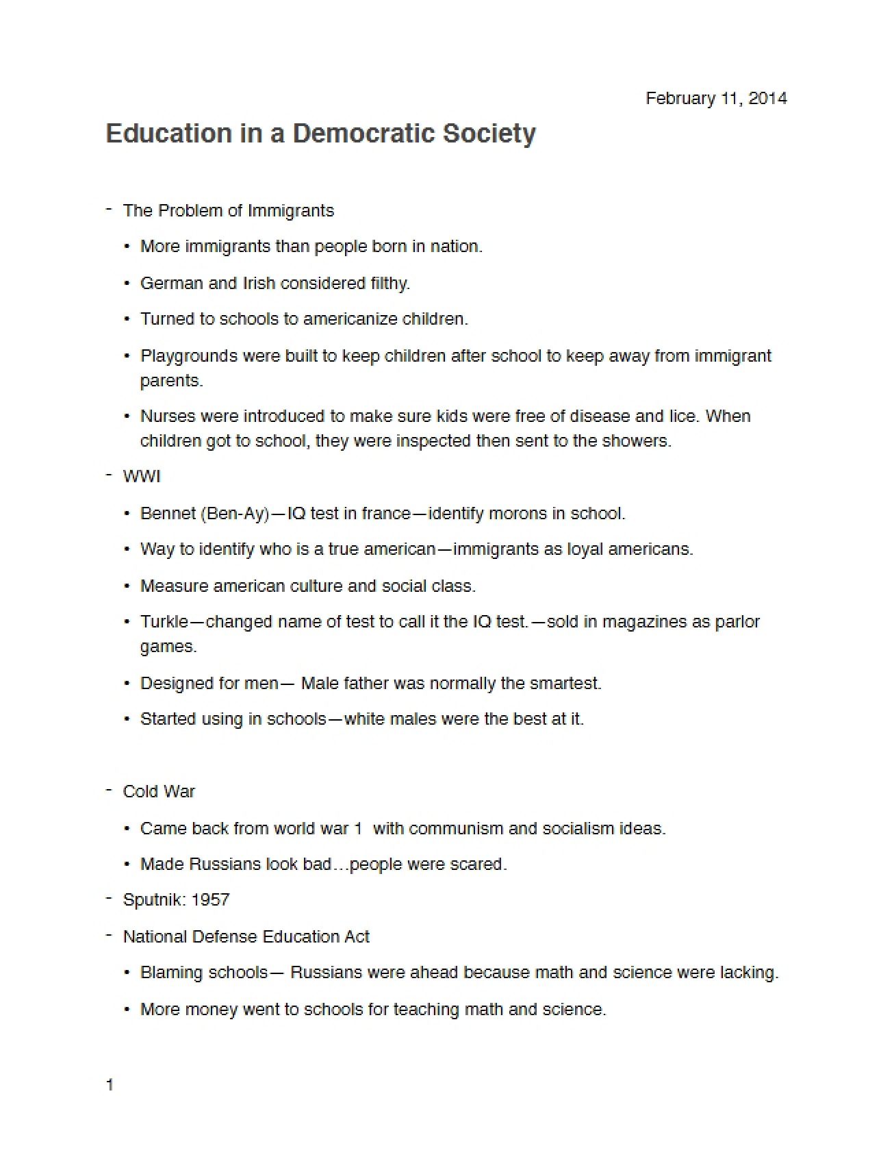 Democracy and Education