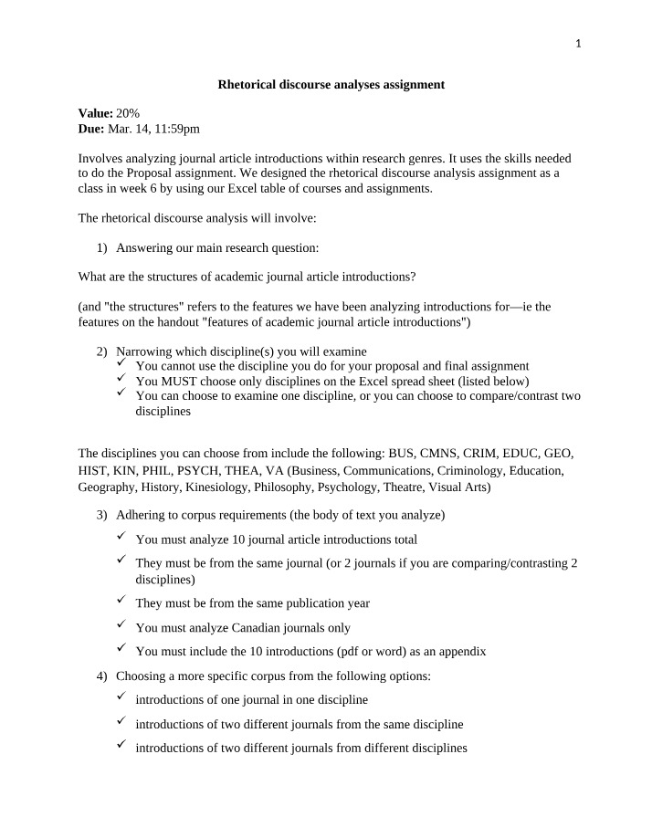 Guidelines for Rhetorical Analysis Assignment