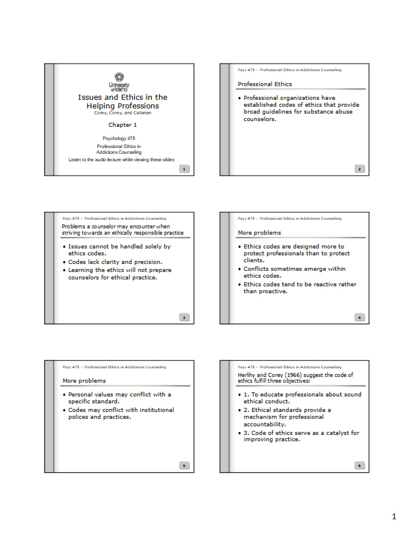Helping Professions Ethics and Issues