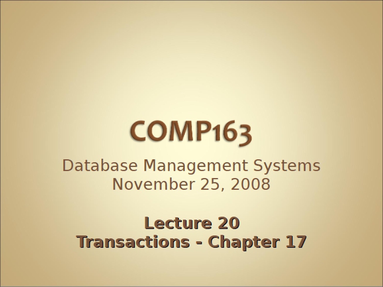 Database Transactions