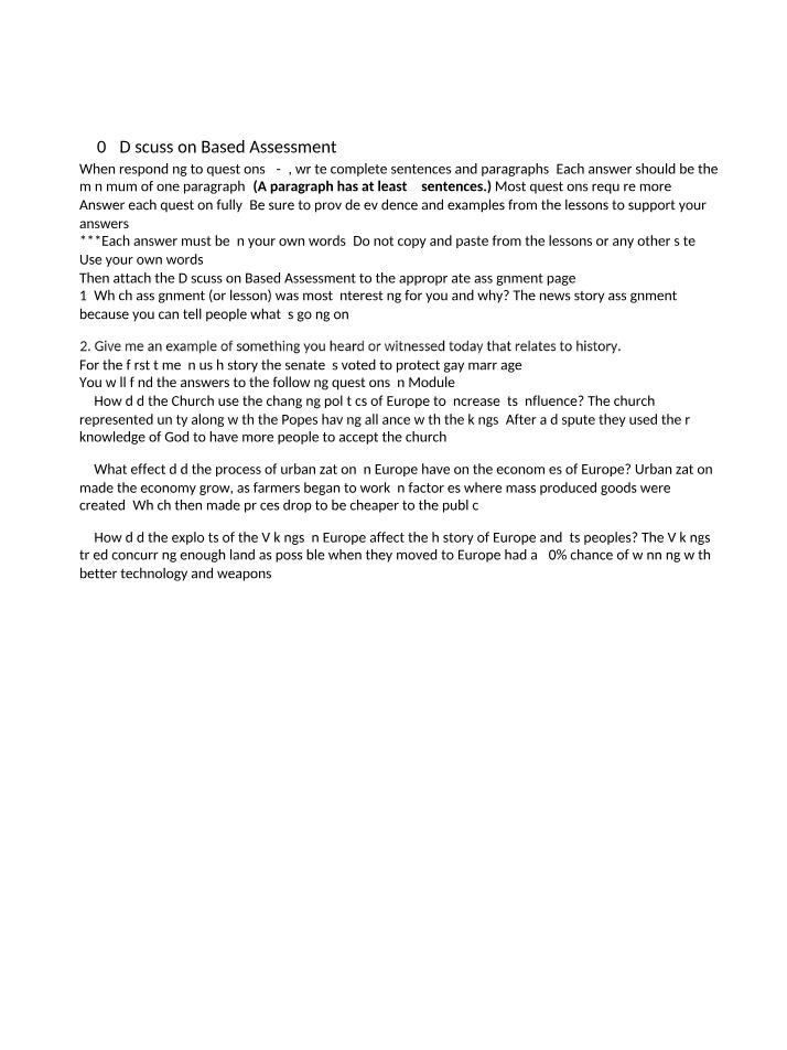 Discussion Based Assessment 2.09