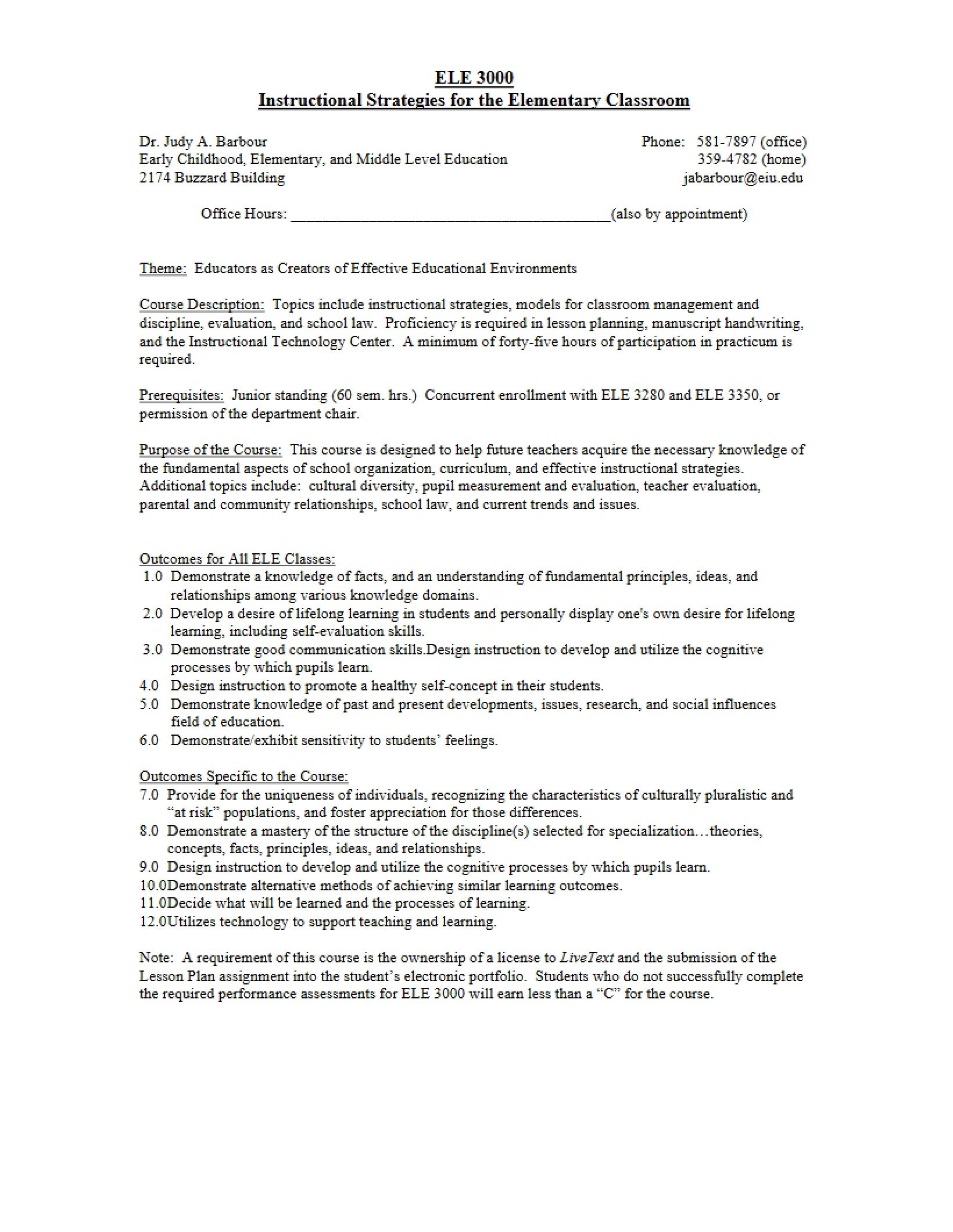Syllabus - 14 Pages