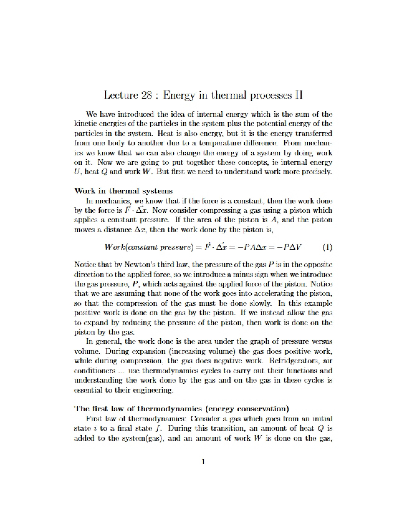 Lecture Twenty-Eight